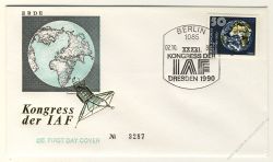 DDR 1990 FDC Mi-Nr. 3360-3363 SSt. Kongress der Internationalen Astronautischen Fderation