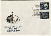 DDR 1990 FDC Mi-Nr. 3360-3363 SSt. Kongress der Internationalen Astronautischen Fderation