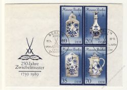 DDR 1989 FDC Mi-Nr. 3241II-3244II (ZD) SSt. Meiner Porzellan