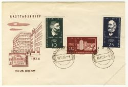 DDR 1956 FDC Mi-Nr. 545-547 ESt. 110 Jahre Carl-Zeiss-Werke
