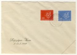 DDR 1958 FDC Mi-Nr. 618-619 ESt. Leipziger Frhjahrsmesse