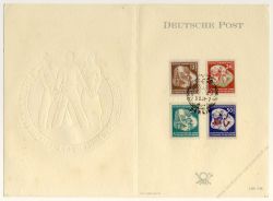 DDR 1951 FDC Mi-Nr. 289-292 SSt. Weltfestspiele der Jugend und Studenten (amtliche Faltkarte)