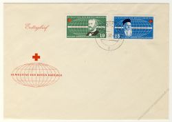 DDR 1957 FDC Mi-Nr. 572-573 ESt. Welttag des Roten Kreuzes