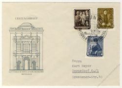 DDR 1957 FDC Mi-Nr. 586-591 SSt. Zurckgefhrte Gemlde