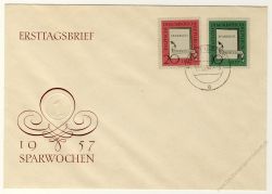 DDR 1957 FDC Mi-Nr. 598-599 ESt. Sparwochen