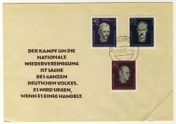 DDR 1957 FDC Mi-Nr. 606A-608A ESt. Aufbau nationaler Gedenksttten