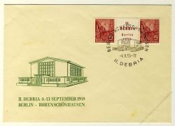 DDR 1957 FDC Mi-Nr. 580B (ZD) (W Zd 22) SSt. Briefmarkenausstellung DEBRIA