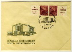 DDR 1957 FDC Mi-Nr. 580B (ZD) (W Zd 23) SSt. Briefmarkenausstellung DEBRIA