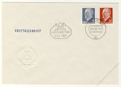 DDR 1961 FDC Mi-Nr. 845-848 ESt. Staatsvorsitzender Walter Ulbricht