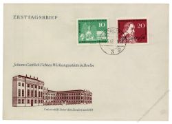 DDR 1962 FDC Mi-Nr. 889-890 ESt. 200. Geburtstag von Johann Gottlieb Fichte