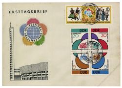 DDR 1962 FDC Mi-Nr. 901-904 (ZD) und Mi-Nr. 905-906 (ZD) ESt. Weltfestspiele der Jugend und Studenten