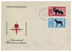 DDR 1963 FDC Mi-Nr. 945-946 ESt. Internationale Rauchwarenauktion