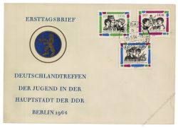 DDR 1964 FDC Mi-Nr. 1022-1024 ESt. Deutschlandtreffen der Jugend