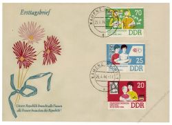 DDR 1964 FDC Mi-Nr. 1030-1032 ESt. Frauenkongress der DDR
