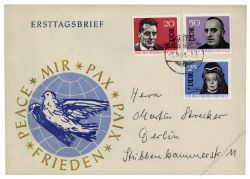 DDR 1964 FDC Mi-Nr. 1049-1051 ESt. Fr den Weltfrieden