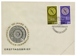 DDR 1965 FDC Mi-Nr. 1113-1114 SSt. 100 Jahre Internationale Fernmeldeunion