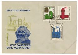 DDR 1965 FDC Mi-Nr. 1117-1119 ESt. 800 Jahre Chemnitz