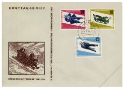 DDR 1966 FDC Mi-Nr. 1156-1158 ESt. Rennrodel WM in Friedrichroda