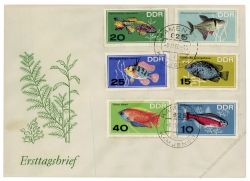 DDR 1966 FDC Mi-Nr. 1221-1226 ESt. Zierfische