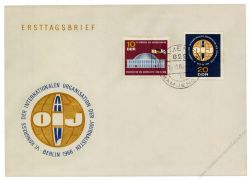 DDR 1966 FDC Mi-Nr. 1212-1213 ESt. Kongress der Internationalen Organisation der Journalisten