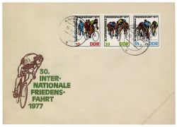 DDR 1977 FDC Mi-Nr. 2216-2218 (ZD) ESt. Internationale Radfernfahrt fr den Frieden