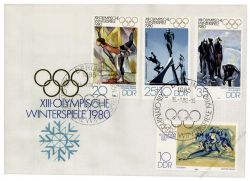 DDR 1980 FDC Mi-Nr. 2478-2481 SSt. Olympische Winterspiele