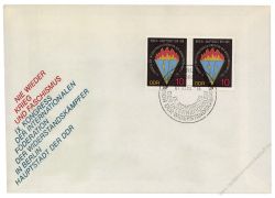 DDR 1982 FDC Mi-Nr. 2736 waag. Paar SSt. Kongress der Internationalen Frderation der Widerstandkmpfer