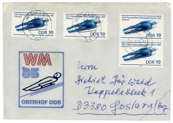 DDR 1985 FDC Mi-Nr. 2923 ESt. Rennrodel-Weltmeisterschaften