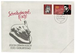DDR 1985 FDC Mi-Nr. 2940 (ZD) ESt. 100. Geburtstag von Egon Erwin Kisch