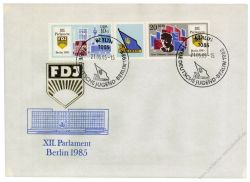 DDR 1985 FDC Mi-Nr. 2947-2948 (ZD) SSt. Parlament der Freien Deutschen Jugend