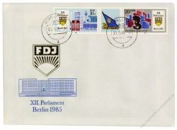 DDR 1985 FDC Mi-Nr. 2947-2948 (ZD) ESt. Parlament der Freien Deutschen Jugend