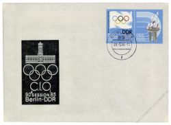 DDR 1985 FDC Mi-Nr. 2949 (ZD) (W Zd 635) ESt. Session des Internationalen Olympischen Komitees