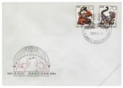 DDR 1986 FDC Mi-Nr. 3019-3022 SSt. 125 Jahre Dresdner Zoo