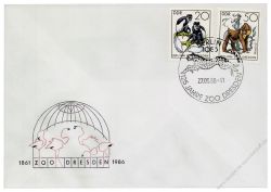 DDR 1986 FDC Mi-Nr. 3019-3022 SSt. 125 Jahre Dresdner Zoo