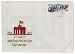 DDR 1986 FDC Mi-Nr. 3037 ESt. 25 Jahre Berliner Mauer