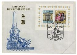 DDR 1986 FDC Mi-Nr. 3038-3039 (Block 85) SSt. Leipziger Herbstmesse