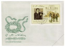 DDR 1986 FDC Mi-Nr. 3055 (Block 86) ESt. 200. Geburtstag von Carl Maria von Weber