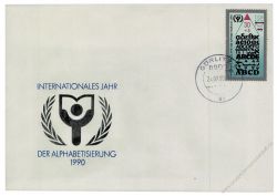 DDR 1990 FDC Mi-Nr. 3353 ESt. Internationales Jahr der Alphabetisierung
