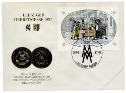 DDR 1987 FDC Mi-Nr. 3120-3121 (Block 88) SSt. Leipziger Herbstmesse