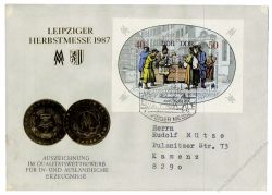 DDR 1987 FDC Mi-Nr. 3120-3121 (Block 88) SSt. Leipziger Herbstmesse