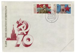 DDR 1987 FDC Mi-Nr. 3130-3131 ESt. 70. Jahrestag der Oktoberrevolution in Russland