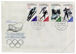 DDR 1988 FDC Mi-Nr. 3140-3143 ESt. Olympische Winterspiele