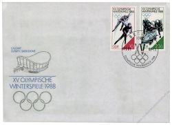 DDR 1988 FDC Mi-Nr. 3140-3143 SSt. Olympische Winterspiele