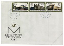 DDR 1988 FDC Mi-Nr. 3145-3147 ESt. Gebude der Deutschen Post
