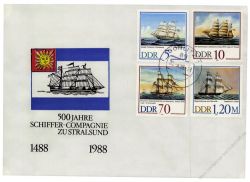 DDR 1988 FDC Mi-Nr. 3198-3201 ESt. 500 Jahre Schiffer-Compagnie