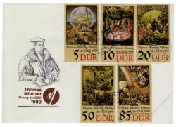 DDR 1989 FDC Mi-Nr. 3269-3273 ESt. 500. Geburtstag von Thomas Mntzer