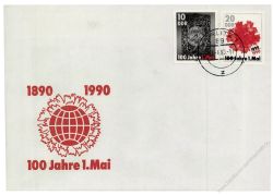 DDR 1990 FDC Mi-Nr. 3322-3323 ESt. 100 Jahre Tag der Arbeit