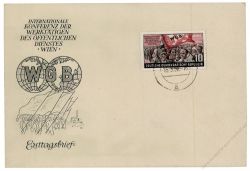 DDR 1955 FDC Mi-Nr. 452 ESt. Weltgewerkschaftsbund