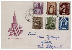 DDR 1955 FDC Mi-Nr. 504-509 ESt. Von der Sowjetunion zurckgefhrte Gemlde