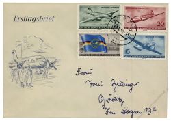 DDR 1956 FDC Mi-Nr. 512-515 ESt. Ziviler Luftfahrt